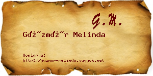 Gázmár Melinda névjegykártya