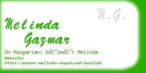 melinda gazmar business card